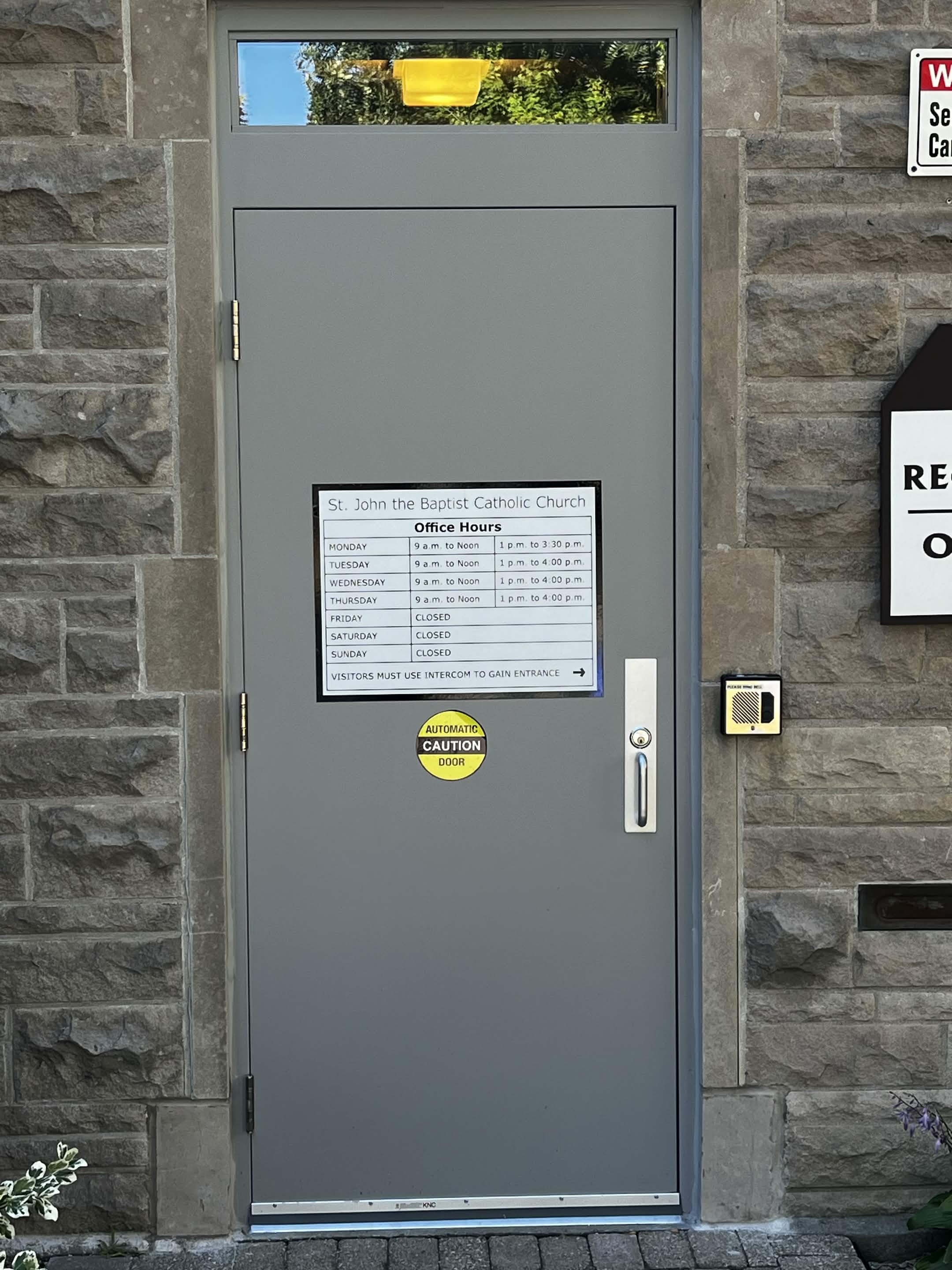 Hollow metal fire door installation for commercial building